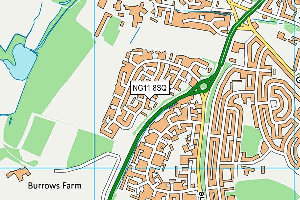NG11 8SQ map - OS VectorMap District (Ordnance Survey) NG11 8SQ map - OS VectorMap District (Ordnance Survey)