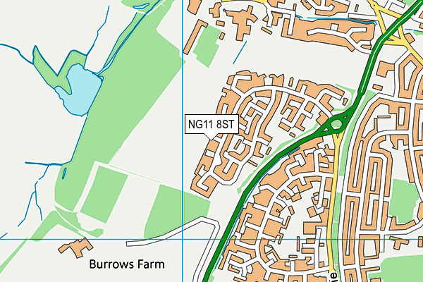 NG11 8ST map - OS VectorMap District (Ordnance Survey) NG11 8ST map - OS VectorMap District (Ordnance Survey)