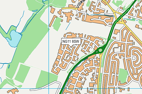 NG11 8SW map - OS VectorMap District (Ordnance Survey) NG11 8SW map - OS VectorMap District (Ordnance Survey)