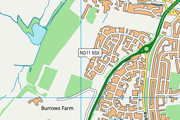 NG11 8SX map - OS VectorMap District (Ordnance Survey)