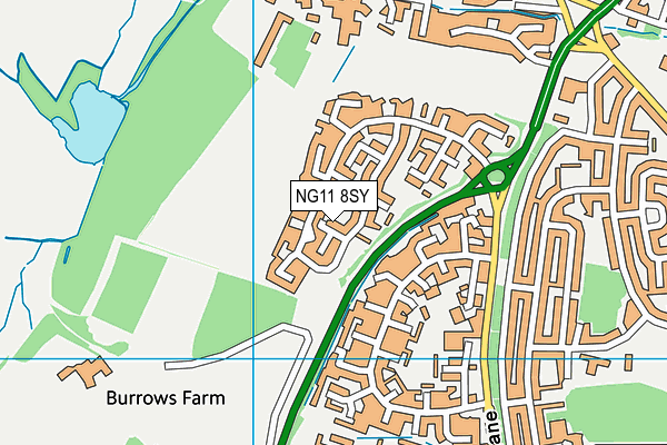 NG11 8SY map - OS VectorMap District (Ordnance Survey) NG11 8SY map - OS VectorMap District (Ordnance Survey)