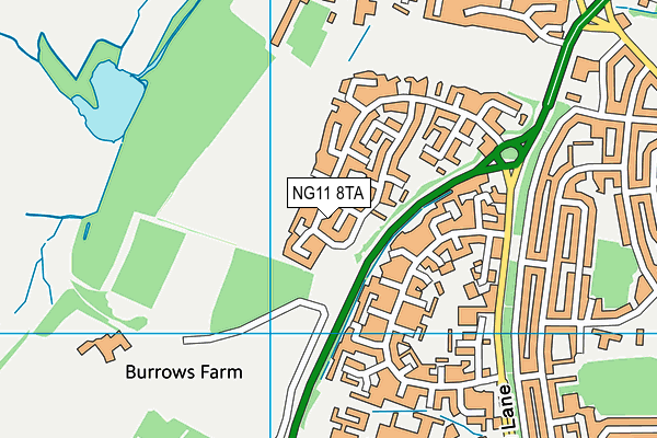 NG11 8TA map - OS VectorMap District (Ordnance Survey) NG11 8TA map - OS VectorMap District (Ordnance Survey)