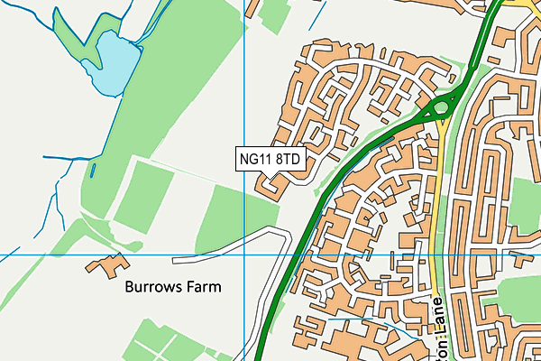 NG11 8TD map - OS VectorMap District (Ordnance Survey) NG11 8TD map - OS VectorMap District (Ordnance Survey)