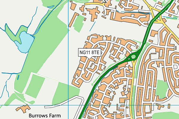 NG11 8TE map - OS VectorMap District (Ordnance Survey) NG11 8TE map - OS VectorMap District (Ordnance Survey)