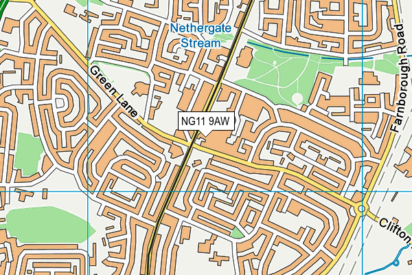 NG11 9AW map - OS VectorMap District (Ordnance Survey) NG11 9AW map - OS VectorMap District (Ordnance Survey)