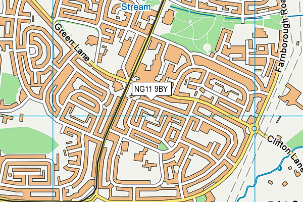 NG11 9BY map - OS VectorMap District (Ordnance Survey)