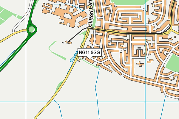 NG11 9GG map - OS VectorMap District (Ordnance Survey) NG11 9GG map - OS VectorMap District (Ordnance Survey)