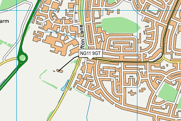 NG11 9GT map - OS VectorMap District (Ordnance Survey) NG11 9GT map - OS VectorMap District (Ordnance Survey)