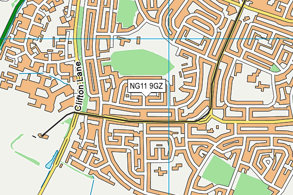 NG11 9GZ map - OS VectorMap District (Ordnance Survey) NG11 9GZ map - OS VectorMap District (Ordnance Survey)
