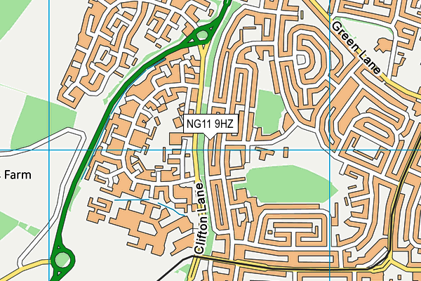 NG11 9HZ map - OS VectorMap District (Ordnance Survey) NG11 9HZ map - OS VectorMap District (Ordnance Survey)