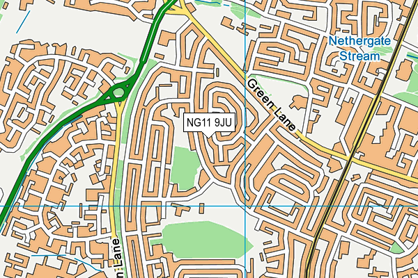 NG11 9JU map - OS VectorMap District (Ordnance Survey) NG11 9JU map - OS VectorMap District (Ordnance Survey)