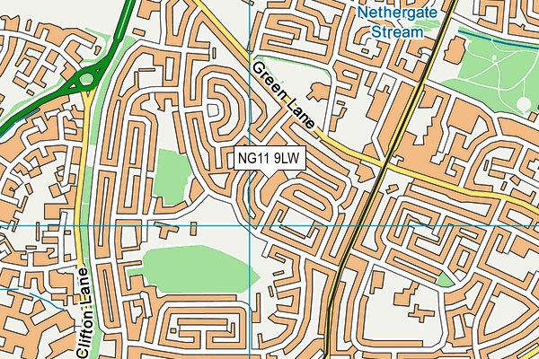 NG11 9LW map - OS VectorMap District (Ordnance Survey) NG11 9LW map - OS VectorMap District (Ordnance Survey)