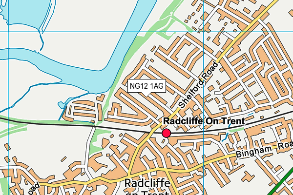NG12 1AG map - OS VectorMap District (Ordnance Survey) NG12 1AG map - OS VectorMap District (Ordnance Survey)