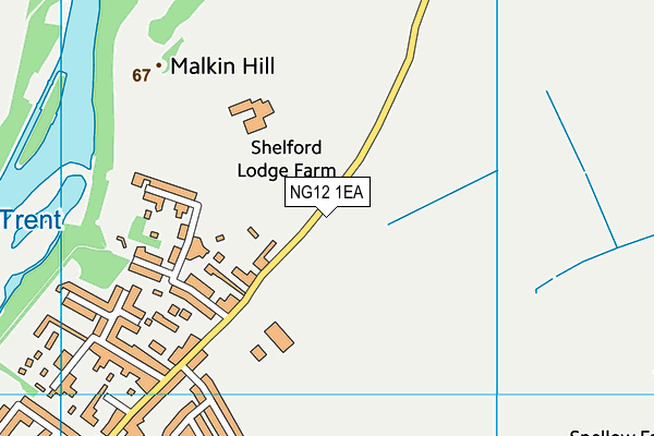 NG12 1EA map - OS VectorMap District (Ordnance Survey) NG12 1EA map - OS VectorMap District (Ordnance Survey)