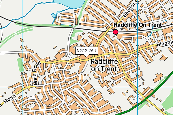 NG12 2AU map - OS VectorMap District (Ordnance Survey) NG12 2AU map - OS VectorMap District (Ordnance Survey)