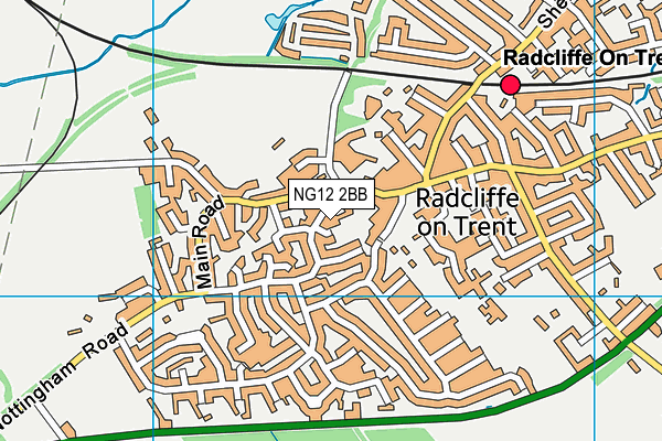 NG12 2BB map - OS VectorMap District (Ordnance Survey) NG12 2BB map - OS VectorMap District (Ordnance Survey)