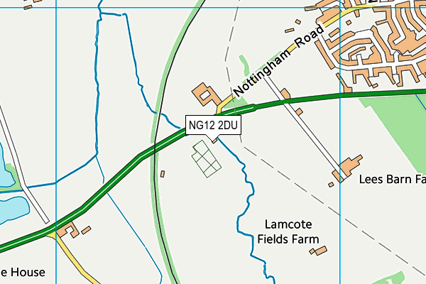 NG12 2DU map - OS VectorMap District (Ordnance Survey) NG12 2DU map - OS VectorMap District (Ordnance Survey)