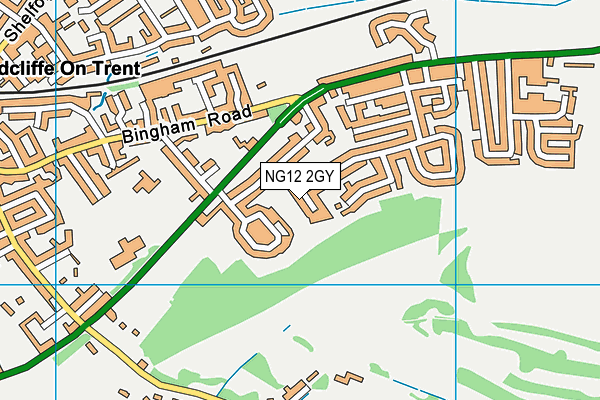 NG12 2GY map - OS VectorMap District (Ordnance Survey) NG12 2GY map - OS VectorMap District (Ordnance Survey)