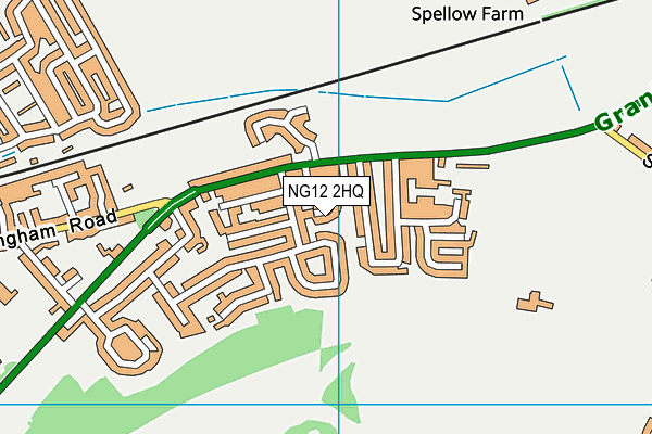 NG12 2HQ map - OS VectorMap District (Ordnance Survey) NG12 2HQ map - OS VectorMap District (Ordnance Survey)