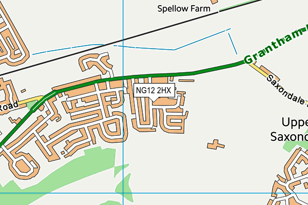 NG12 2HX map - OS VectorMap District (Ordnance Survey) NG12 2HX map - OS VectorMap District (Ordnance Survey)
