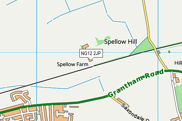 NG12 2JP map - OS VectorMap District (Ordnance Survey) NG12 2JP map - OS VectorMap District (Ordnance Survey)