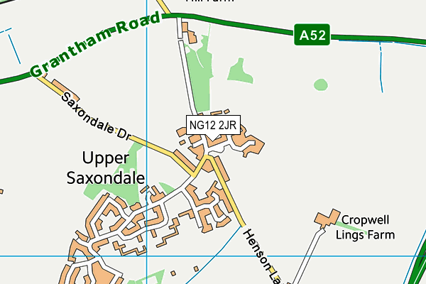 NG12 2JR map - OS VectorMap District (Ordnance Survey)
