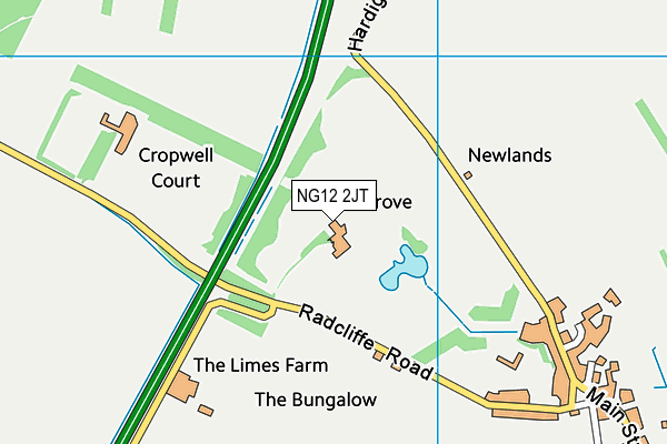 NG12 2JT map - OS VectorMap District (Ordnance Survey) NG12 2JT map - OS VectorMap District (Ordnance Survey)