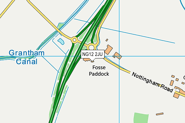 NG12 2JU map - OS VectorMap District (Ordnance Survey) NG12 2JU map - OS VectorMap District (Ordnance Survey)