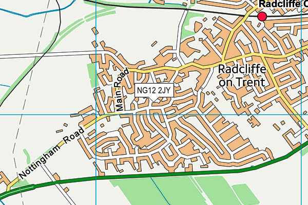 NG12 2JY map - OS VectorMap District (Ordnance Survey) NG12 2JY map - OS VectorMap District (Ordnance Survey)