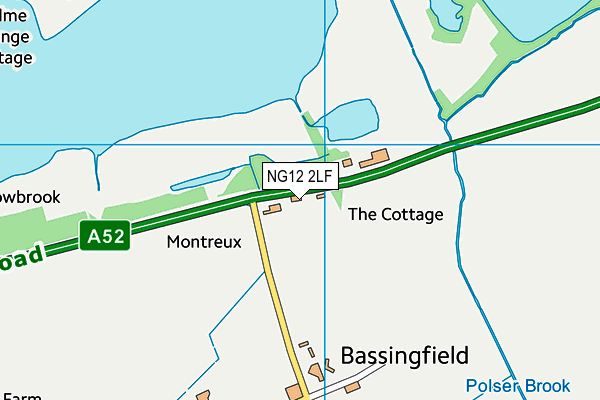 NG12 2LF map - OS VectorMap District (Ordnance Survey) NG12 2LF map - OS VectorMap District (Ordnance Survey)