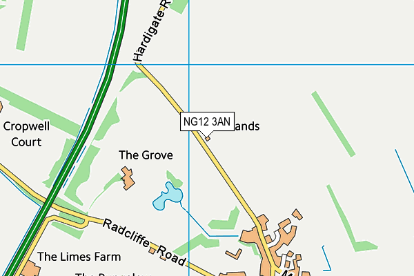NG12 3AN map - OS VectorMap District (Ordnance Survey) NG12 3AN map - OS VectorMap District (Ordnance Survey)