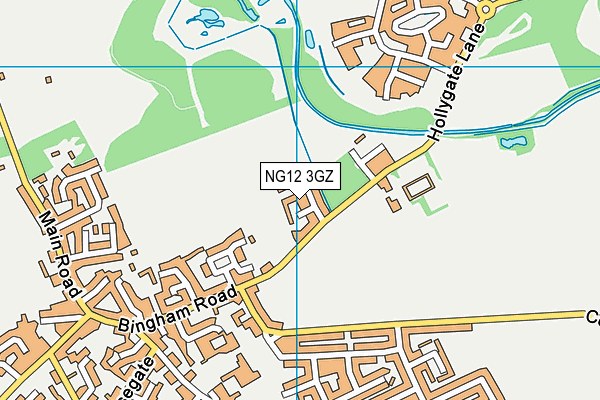 NG12 3GZ map - OS VectorMap District (Ordnance Survey) NG12 3GZ map - OS VectorMap District (Ordnance Survey)