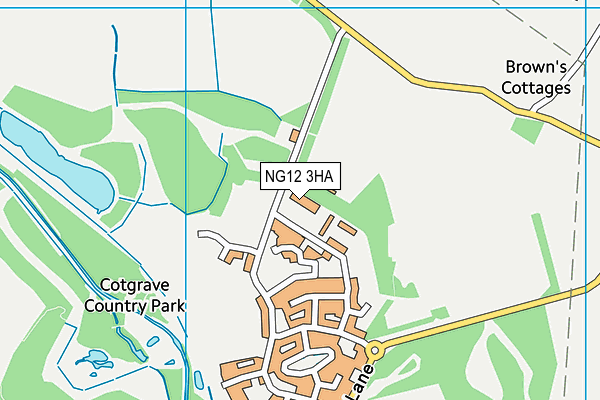 NG12 3HA map - OS VectorMap District (Ordnance Survey) NG12 3HA map - OS VectorMap District (Ordnance Survey)