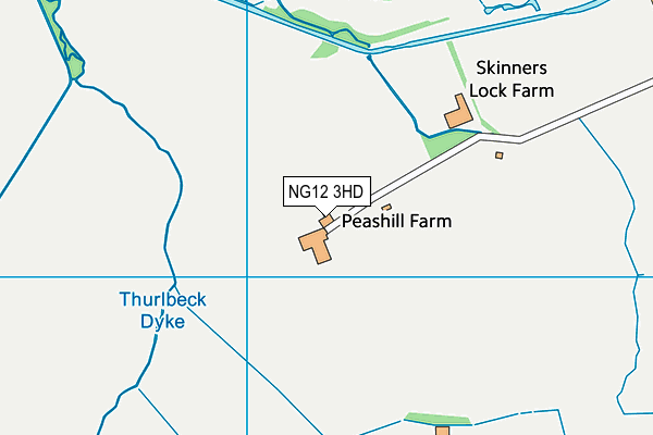NG12 3HD map - OS VectorMap District (Ordnance Survey) NG12 3HD map - OS VectorMap District (Ordnance Survey)