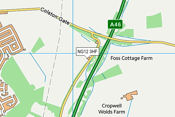 NG12 3HF map - OS VectorMap District (Ordnance Survey) NG12 3HF map - OS VectorMap District (Ordnance Survey)