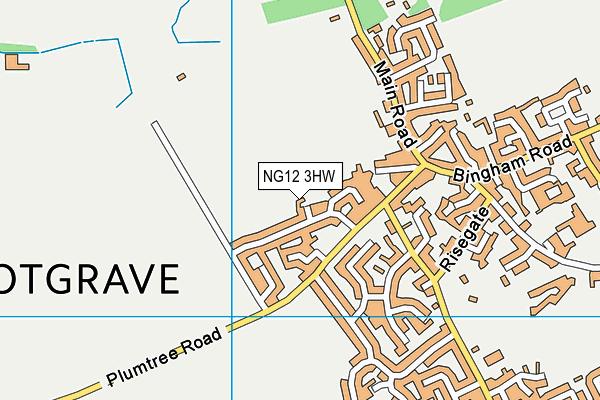 NG12 3HW map - OS VectorMap District (Ordnance Survey) NG12 3HW map - OS VectorMap District (Ordnance Survey)