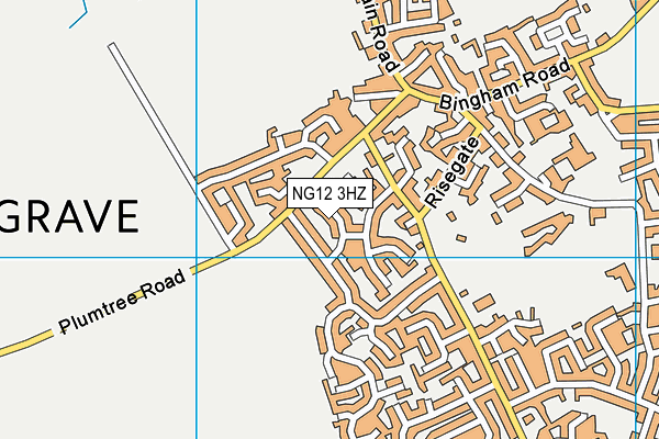 NG12 3HZ map - OS VectorMap District (Ordnance Survey) NG12 3HZ map - OS VectorMap District (Ordnance Survey)