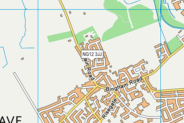 NG12 3JJ map - OS VectorMap District (Ordnance Survey) NG12 3JJ map - OS VectorMap District (Ordnance Survey)