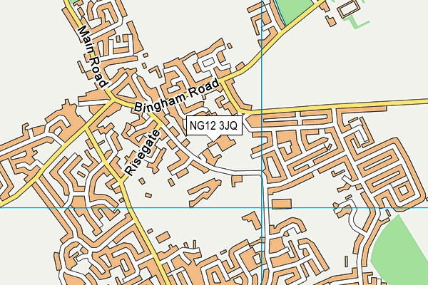 NG12 3JQ map - OS VectorMap District (Ordnance Survey) NG12 3JQ map - OS VectorMap District (Ordnance Survey)