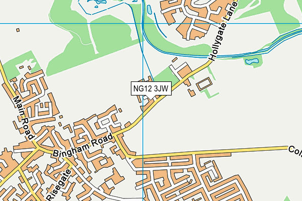 NG12 3JW map - OS VectorMap District (Ordnance Survey) NG12 3JW map - OS VectorMap District (Ordnance Survey)