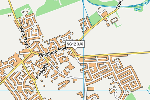 NG12 3JX map - OS VectorMap District (Ordnance Survey) NG12 3JX map - OS VectorMap District (Ordnance Survey)