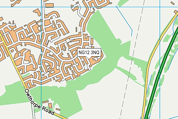 NG12 3NQ map - OS VectorMap District (Ordnance Survey) NG12 3NQ map - OS VectorMap District (Ordnance Survey)