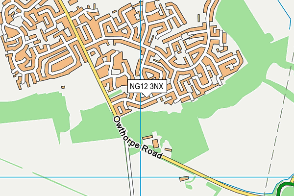 NG12 3NX map - OS VectorMap District (Ordnance Survey) NG12 3NX map - OS VectorMap District (Ordnance Survey)