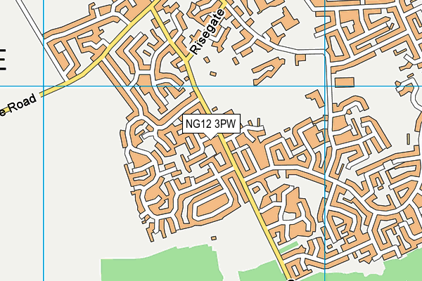 NG12 3PW map - OS VectorMap District (Ordnance Survey) NG12 3PW map - OS VectorMap District (Ordnance Survey)