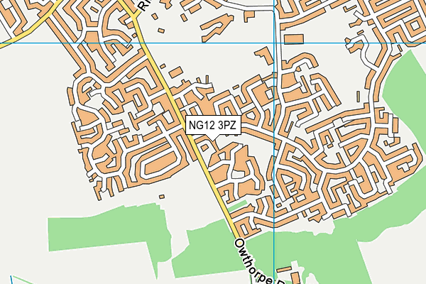 NG12 3PZ map - OS VectorMap District (Ordnance Survey) NG12 3PZ map - OS VectorMap District (Ordnance Survey)