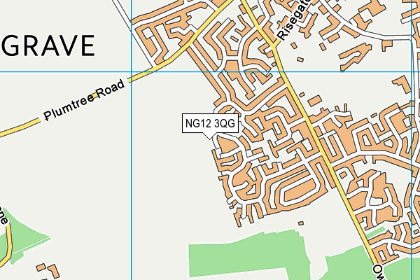 NG12 3QG map - OS VectorMap District (Ordnance Survey) NG12 3QG map - OS VectorMap District (Ordnance Survey)