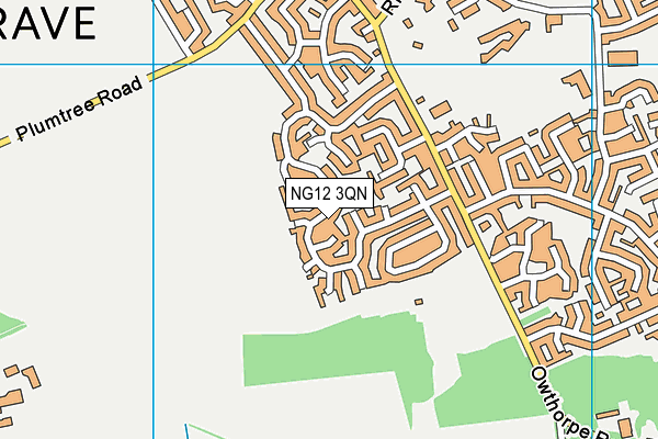 NG12 3QN map - OS VectorMap District (Ordnance Survey) NG12 3QN map - OS VectorMap District (Ordnance Survey)
