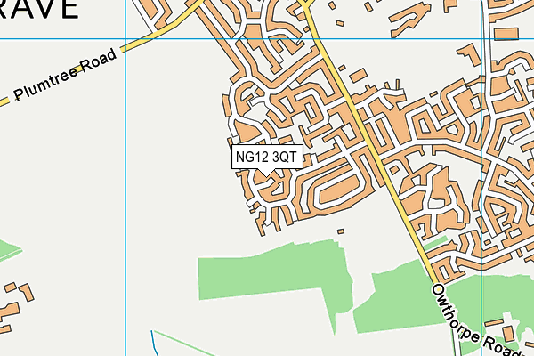 NG12 3QT map - OS VectorMap District (Ordnance Survey) NG12 3QT map - OS VectorMap District (Ordnance Survey)