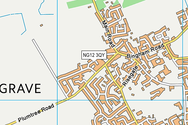 NG12 3QY map - OS VectorMap District (Ordnance Survey) NG12 3QY map - OS VectorMap District (Ordnance Survey)