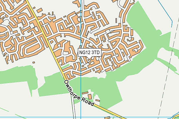 NG12 3TD map - OS VectorMap District (Ordnance Survey) NG12 3TD map - OS VectorMap District (Ordnance Survey)